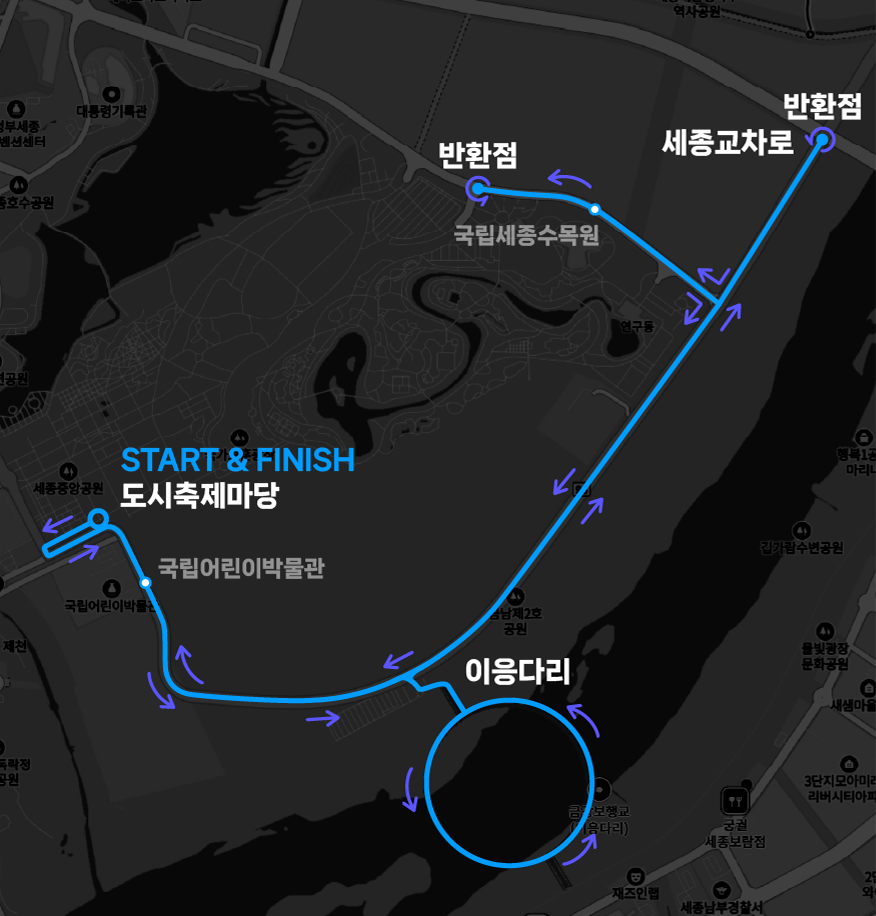 10km 코스 지도