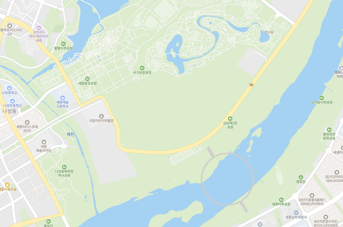 세종중앙공원 지도